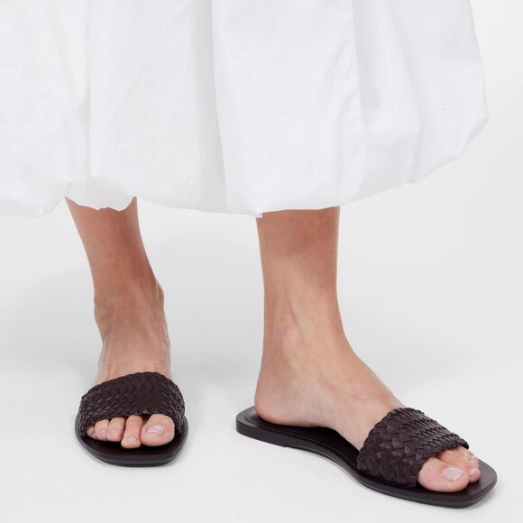 [NWT] Madewell The Woven Leather Slide in Brown - Picture 2 of 4